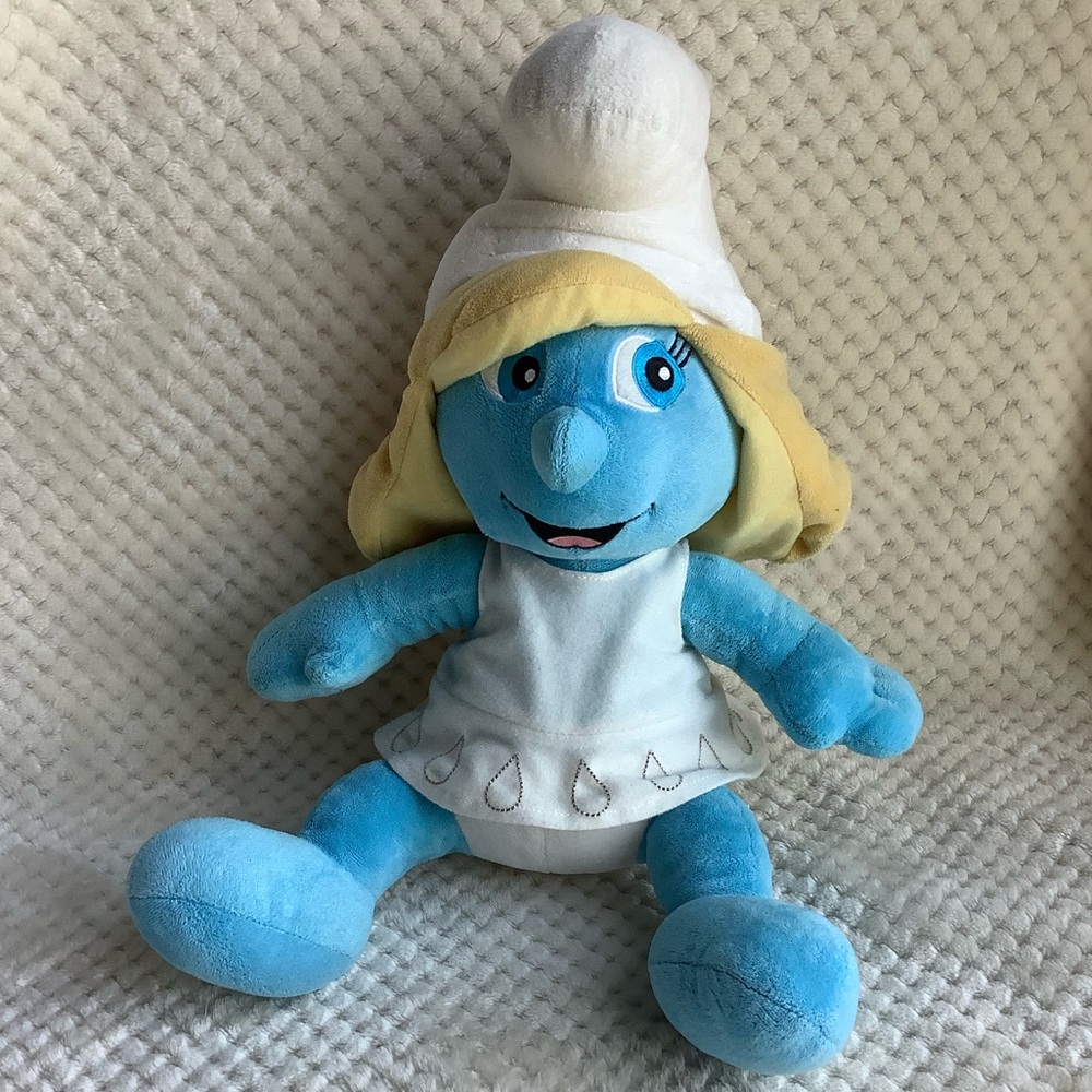 Build A Bear Workshop Plush Smurfette Stuffed Smurf Doll Toy